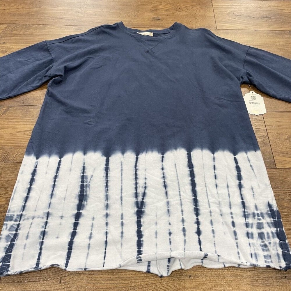 Altard State Dress Womens Small Blue Tie Dye Sweatshirt Tunic Relaxed Fit NWT‎ - Picture 6 of 12